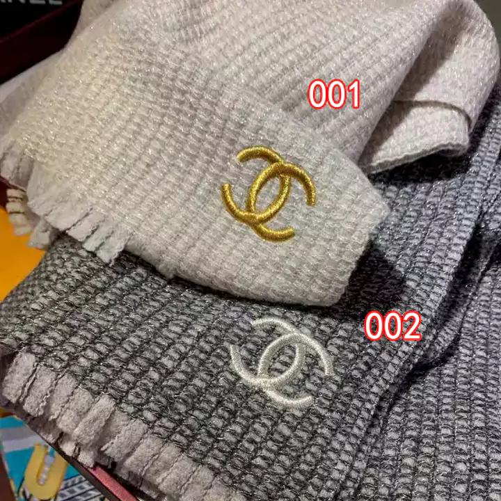 chanel 刺繍ニットスカーフ